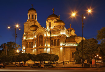 Fototapeta na wymiar Dormition of Mother of God Cathedral in Varna. Bulgaria