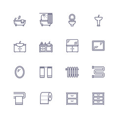 Interior and furniture icons