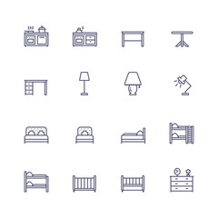 Interior and furniture icons