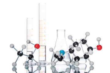 Molecular Structure and colorful liquid