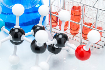 Molecular Structure and colorful liquid