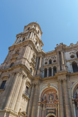 Fototapeta na wymiar Tower malaga cathedral