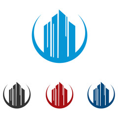 High Building Apartment Hotel Logo Icon