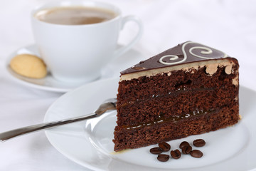 Kaffee und Kuchen Schokolade Torte Nachtisch, Dessert