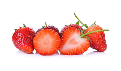 strawberries isolated on a white background