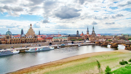 Obraz premium Histoirical center of the Dresden Old Town, Zwinger, Theatre Sq