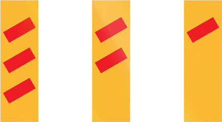 Fototapeta premium Road sign used in Sweden - Distance to level crossing