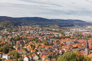 Fototapeta na wymiar Blick auf Wernigerode mit Harz