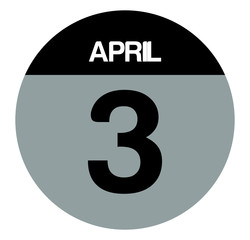 3 april calendar circle