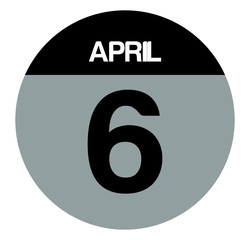 6 april calendar circle