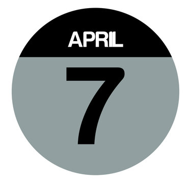 7 april calendar circle