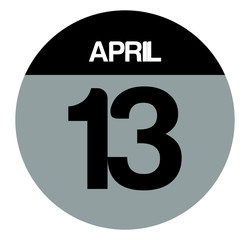 13 april calendar circle