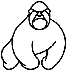 Angry gorilla