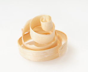 Wood Spiral. Wood shavings in a carpenter's masterpiece.