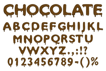 Chocolate alphabet numbers and symbols
