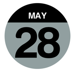 28 may calendar circle