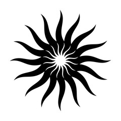 Fototapeta na wymiar Solar energy black simple icon