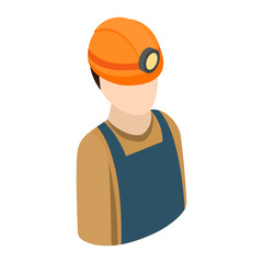 Miner isometric 3d icon