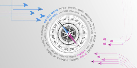 Naklejka premium Business solutions orientation