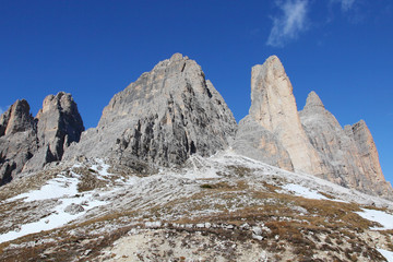 Obraz premium Dolomites alps at Tre Cime di Lavaredo, Italy