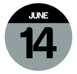 14 june calendar circle