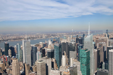 Fototapeta na wymiar Manhattan aerial view