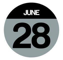28 june calendar circle