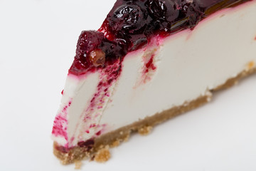 Delicious blackberry cheesecake.