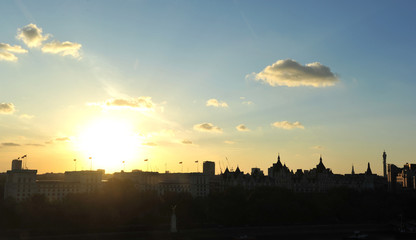 Fototapeta na wymiar London Cityscape sunset time.