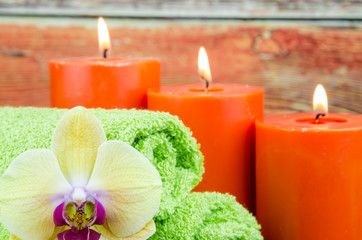 orchid and candle