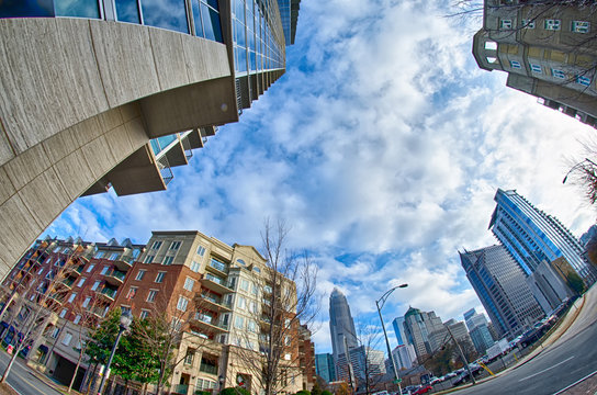 Charlotte North Carolina City Skyline In North Carollina