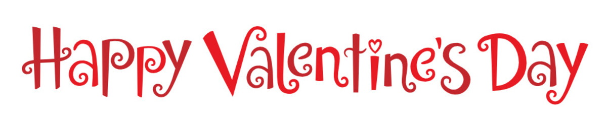 HAPPY VALENTINE’S DAY Banner in Festive Tree font