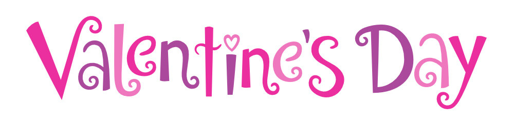 VALENTINE’S DAY Banner in Festive Tree font