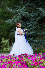 Obraz na płótnie Canvas Beautiful bride on wedding day