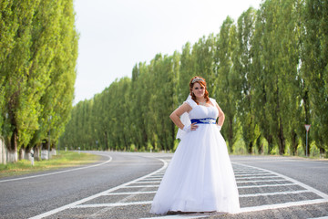 Obraz premium Beautiful bride on wedding day