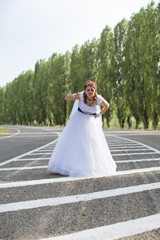 Fototapeta na wymiar Beautiful bride on wedding day