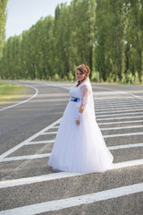 Obraz premium Beautiful bride on wedding day