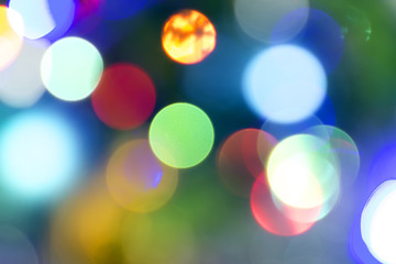 defocused christmas lights background