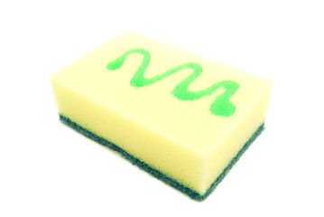 sponge for housework on white