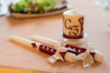 Ornate wedding celebration in a restaurant