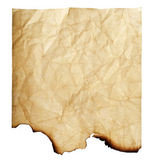 Fototapeta premium Old paper isolated on a white background