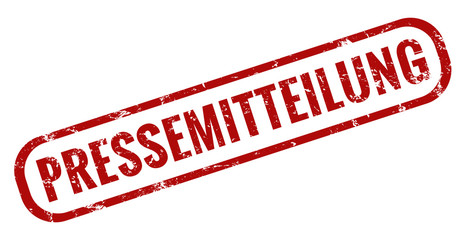 Pressemitteilung Stempel rot grunge 