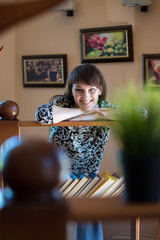 Young beautiful girl on a walk in the country