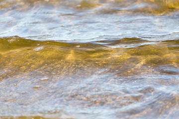 Background of the surface water on the shore