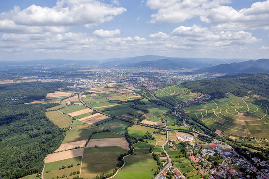 Urlaubsregion Breisgau Luftaufnahme