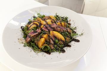 salad on white plate