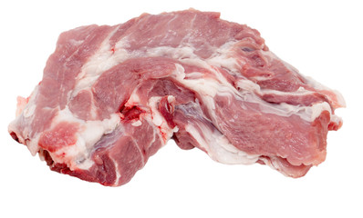fresh meat on a white background