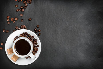 Obraz na płótnie Canvas coffee cup on a black background
