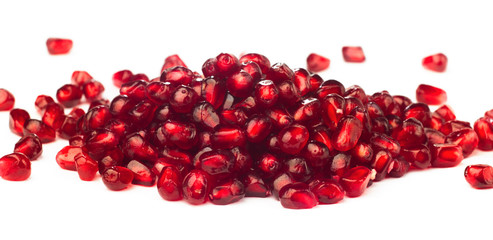 grains of ripe and juicy pomegranate