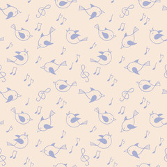 Naklejka premium Seamless pattern with birds.